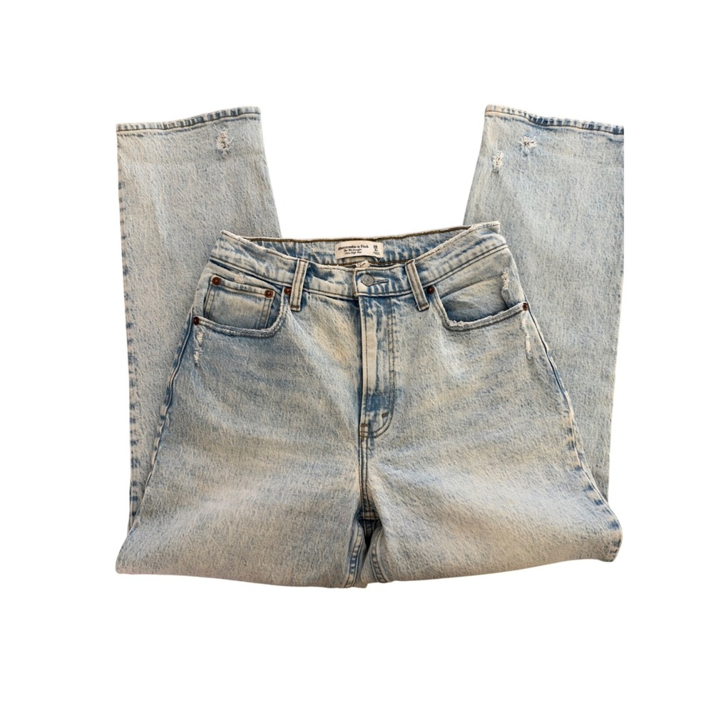 Abercrombie & Fitch Curve Love 90s Straight Ultra High Rise Jeans 28 SHORT